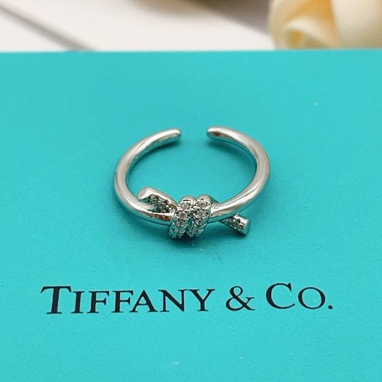 Tiffany & Co. Silver Knot Design Delicate Ring