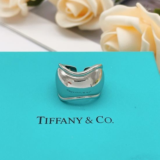 Tiffany & Co. Silver Textured Smooth Ring