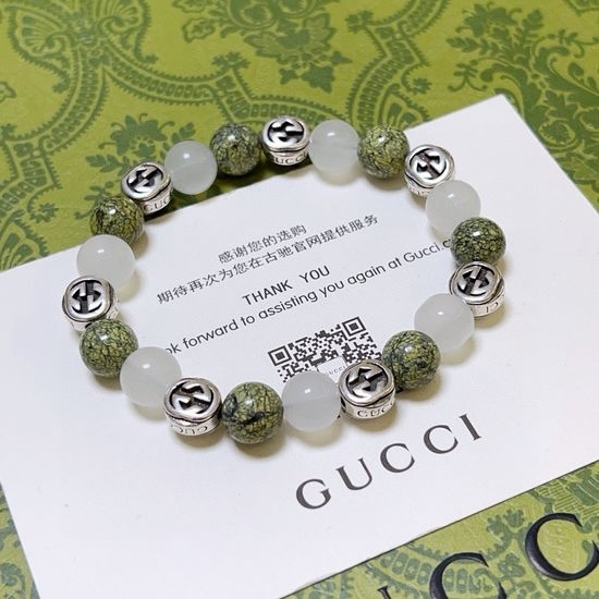 Gucci Natural Stone Beaded Bracelet Classic Style