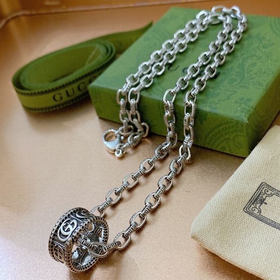 Gucci Vintage Double Pattern Adjustable Necklace