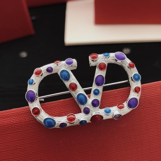 Valentino Vibrant Brass Brooch