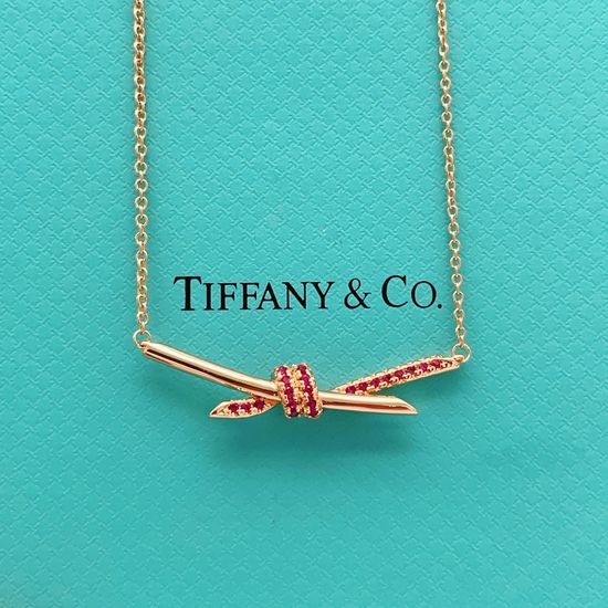 Tiffany & Co. Rose Gold Amethyst Knot Necklace