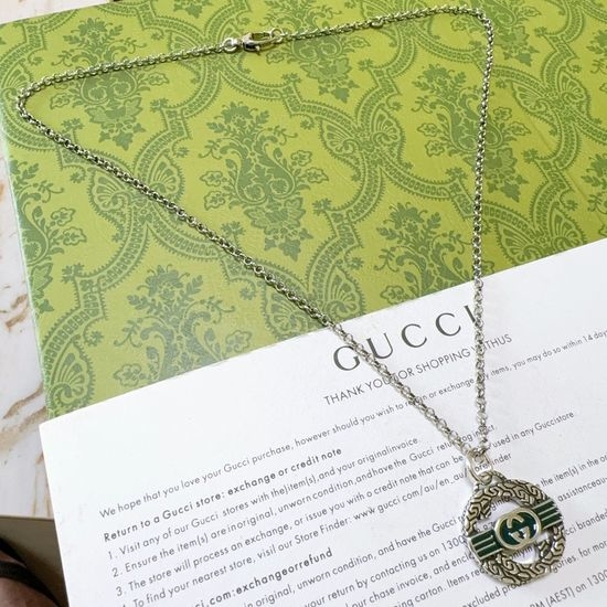 Gucci Vintage Finish Stylish Chain Necklace