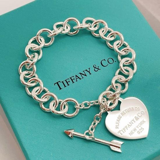 Tiffany & Co. Silver Arrow Heart Bracelet Unique Design