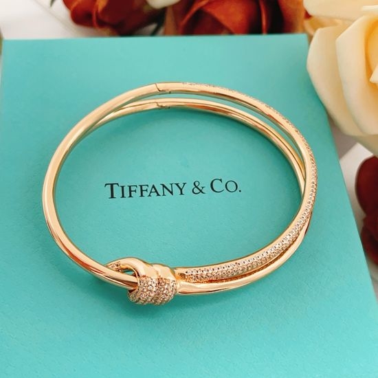 Fendi Rose Gold Diamond Knot Bracelet