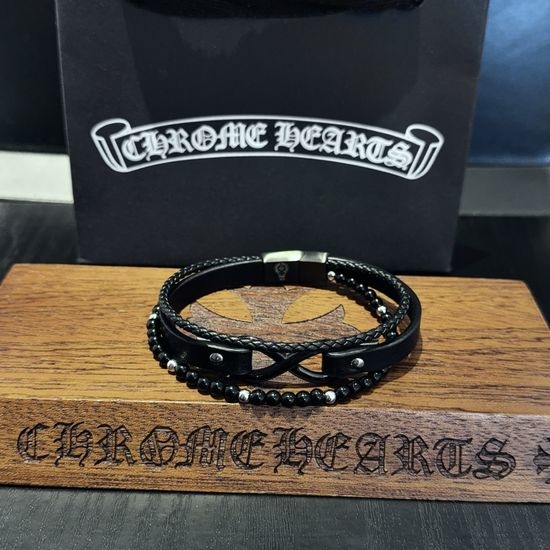 Chrome Hearts Retro Leather Bracelet Handcrafted Design