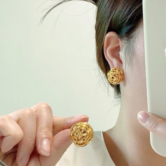 Loewe Vintage Gold Drop Earrings
