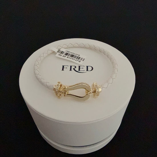 Fred Full Diamond Horseshoe Buckle Bracelet