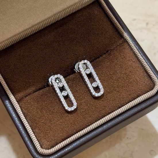 Messika Sliding Diamond Stud Earrings