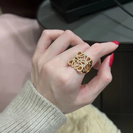 Loewe Hollow Diamond Open Adjustable Ring