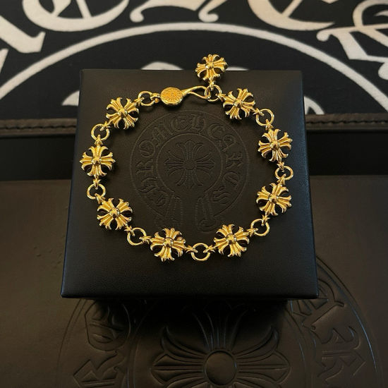 Chrome Hearts Vintage Cross Flower Pattern Bracelet