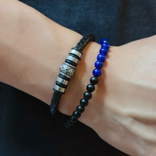 Chrome Hearts Vintage Cross Leather Rope Bracelet