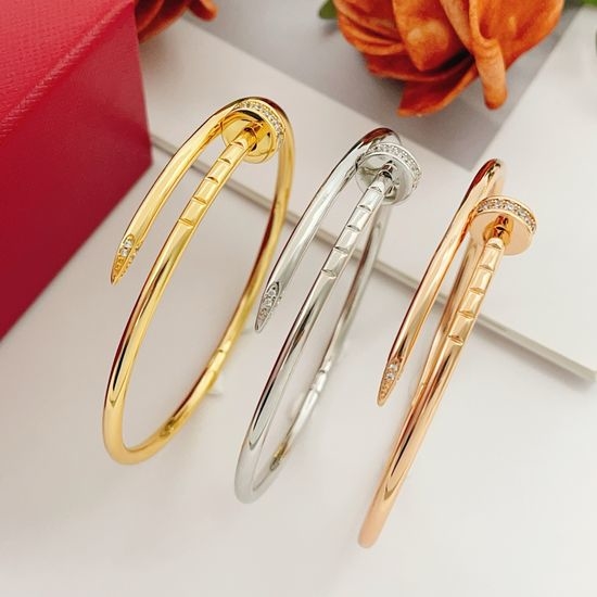 Cartier Diamond Inlaid Thin Nail Bracelet