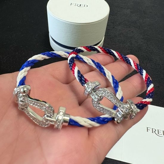 Fred Rope Bracelet With Diamond Clasp Versatile Style