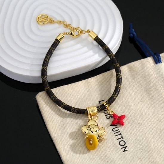 Louis Vuitton LV Reversible Leather Cord Bracelet