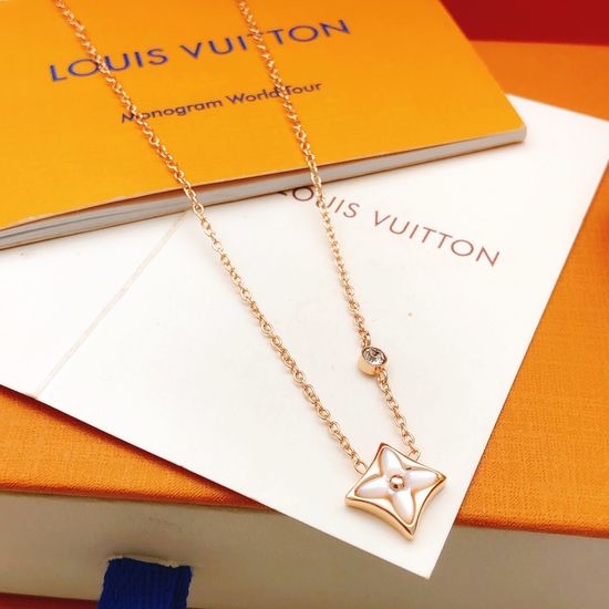 Louis Vuitton LV Elegant White Shell Brass Earrings