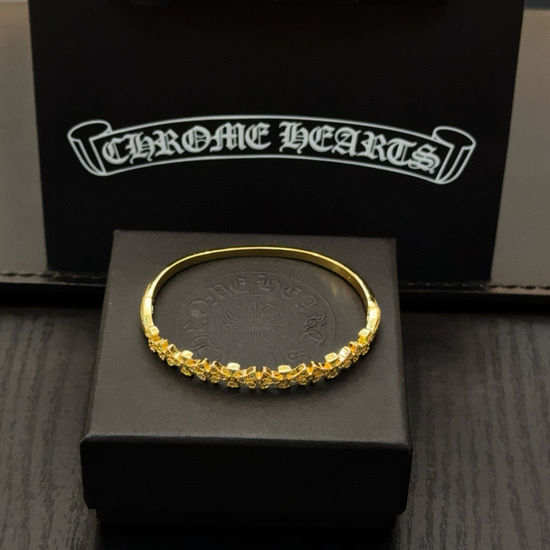 Chrome Hearts Vintage Cross Flower Cuff Bracelet