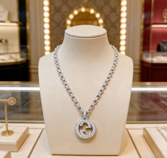 Gucci Vintage Full Diamond Pendant Necklace