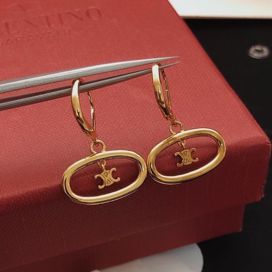 Celine Classic Design Ear Hooks Brass Material