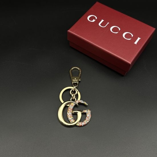 Gucci Delicate Rainbow Rhinestone Keychain Accessory