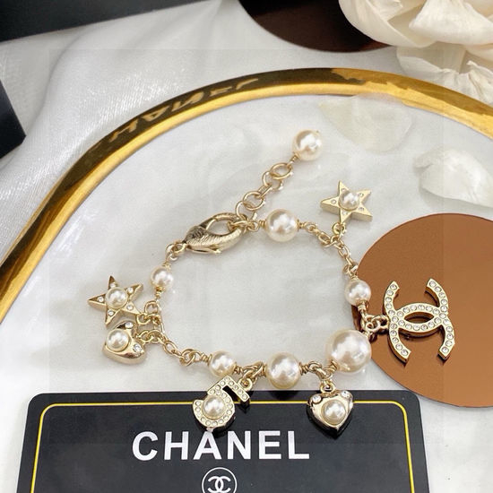 Chanel Star Heart Letter Pattern Simple Bracelet