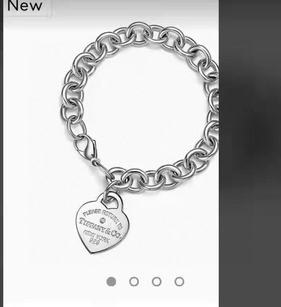 Tiffany & Co. Sterling Silver Heart Charm Bracelet