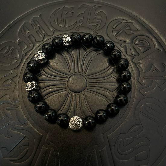 Chrome Hearts Vintage Obsidian Multi-element Bracelet