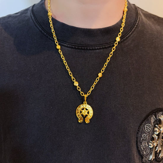 Chrome Hearts Vintage Flower Ball Pendant Necklace