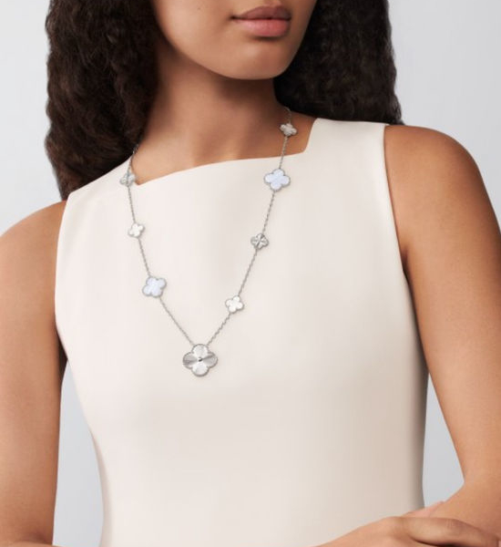 Van Cleef & Arpels VCA Purple Chalcedony Mother of Pearl Necklace
