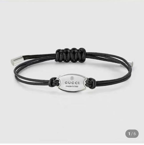 Gucci Leather Cord Comfortable Casual Bracelet