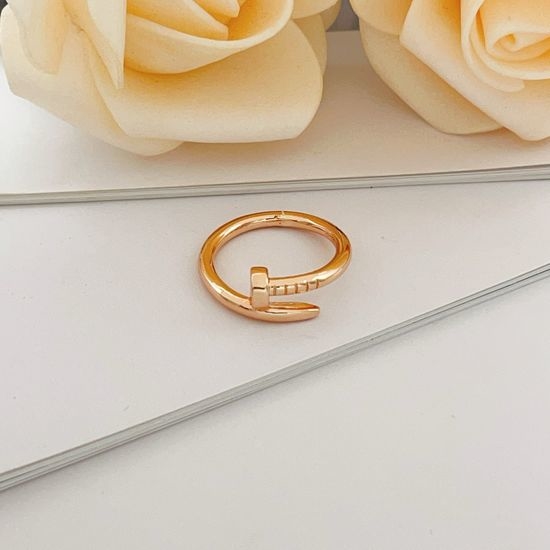 Cartier Rose Gold Nail Shaped Brass Ring