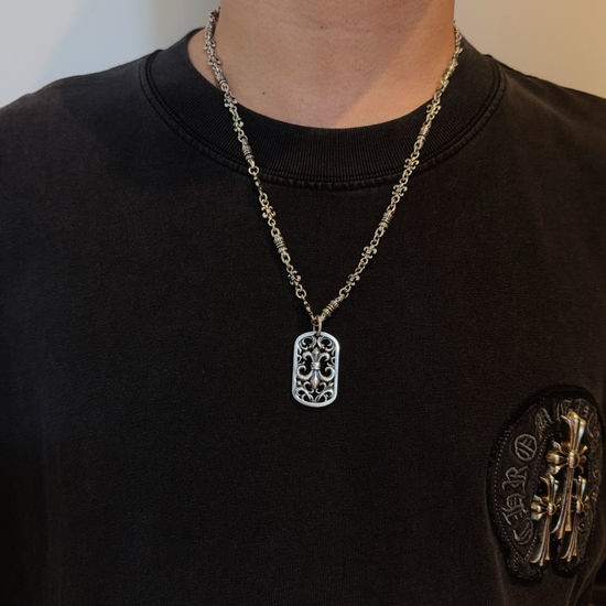 Chrome Hearts Vintage Engraved Pendant Necklace