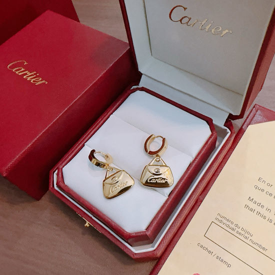 Cartier Elegant Design Drop Earrings