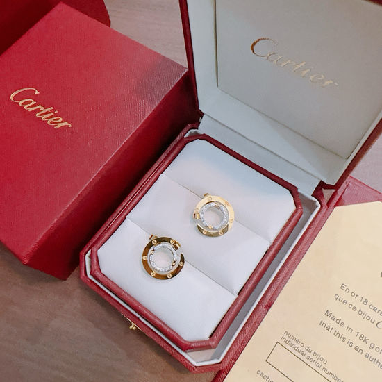 Cartier Minimalist Style Stud Earrings