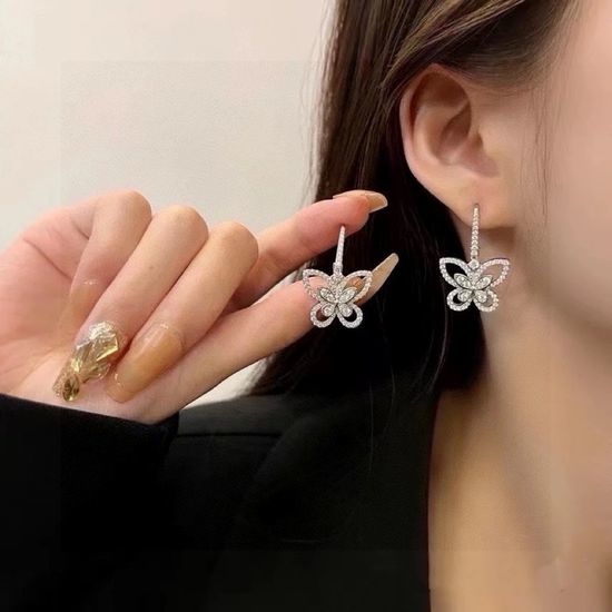 Graff Sparkling Butterfly Dangle Earrings