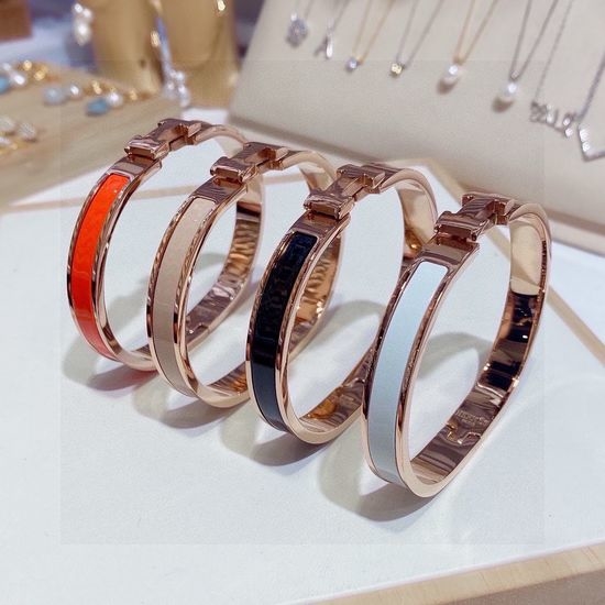 Hermes Enamel Slim Bangle
