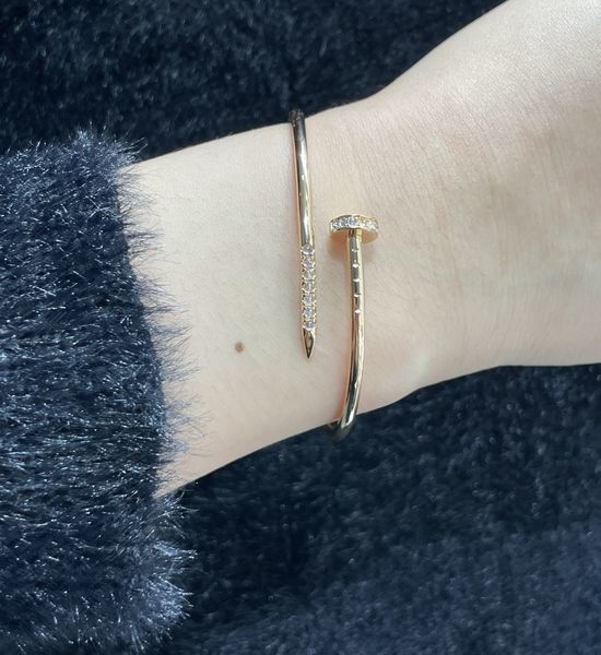Cartier Diamond Inlaid Nail Bracelet