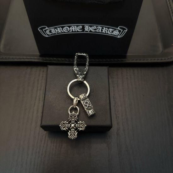 Chrome Hearts Cross Pattern Keychain Vintage Design