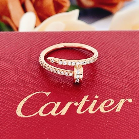 Cartier Rose Gold Diamond Nail Ring