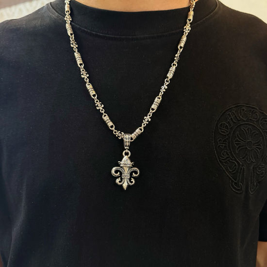 Chrome Hearts Fleur De Lis Pendant Necklace