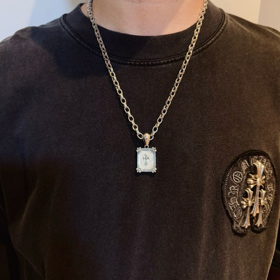Chrome Hearts Cross Square Pendant Necklace