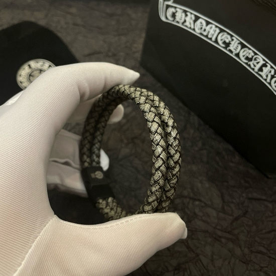 Chrome Hearts Snake Pattern Leather Cord Bracelet