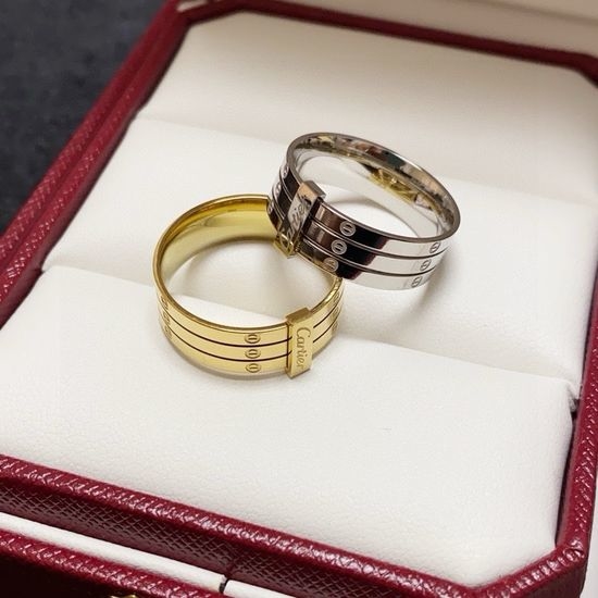 Cartier Minimalist Plain Band Stacking Ring