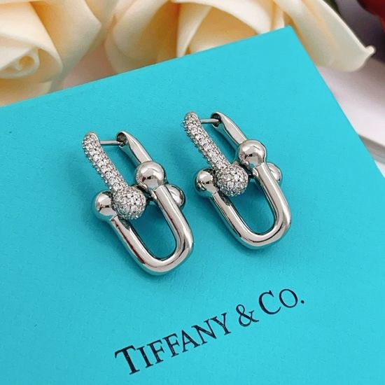 Tiffany & Co. Silver U-shaped Elegant Classic Earrings