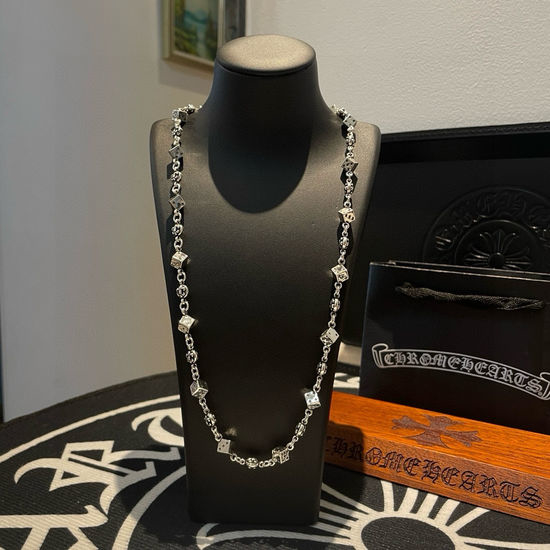 Chrome Hearts Vintage Dice Pattern Pendant Necklace