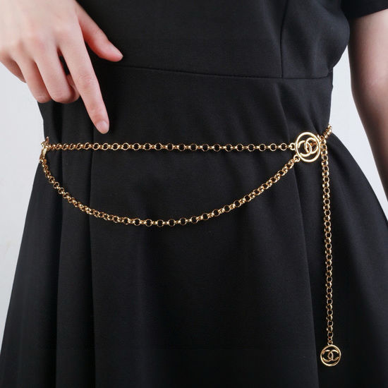 Chanel Classic Logo Waist Chain Versatile Style