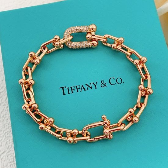 Tiffany & Co. Rose Gold U-shaped Diamond Bracelet