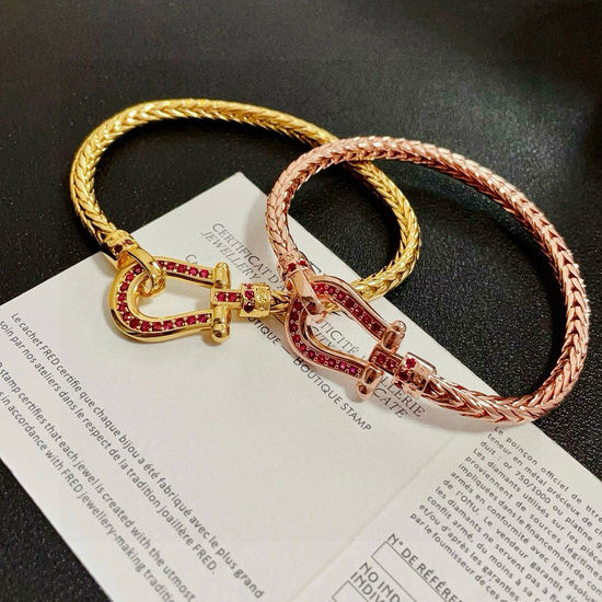 Fred Multi Tone Horseshoe Buckle Bangle