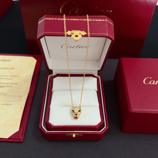 Cartier Diamond-encrusted Leopard Head Necklace