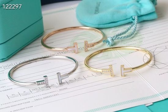Tiffany & Co. Diamond Inlaid Mother Of Pearl Bangle